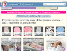 Tablet Screenshot of preemieclothesmart.com